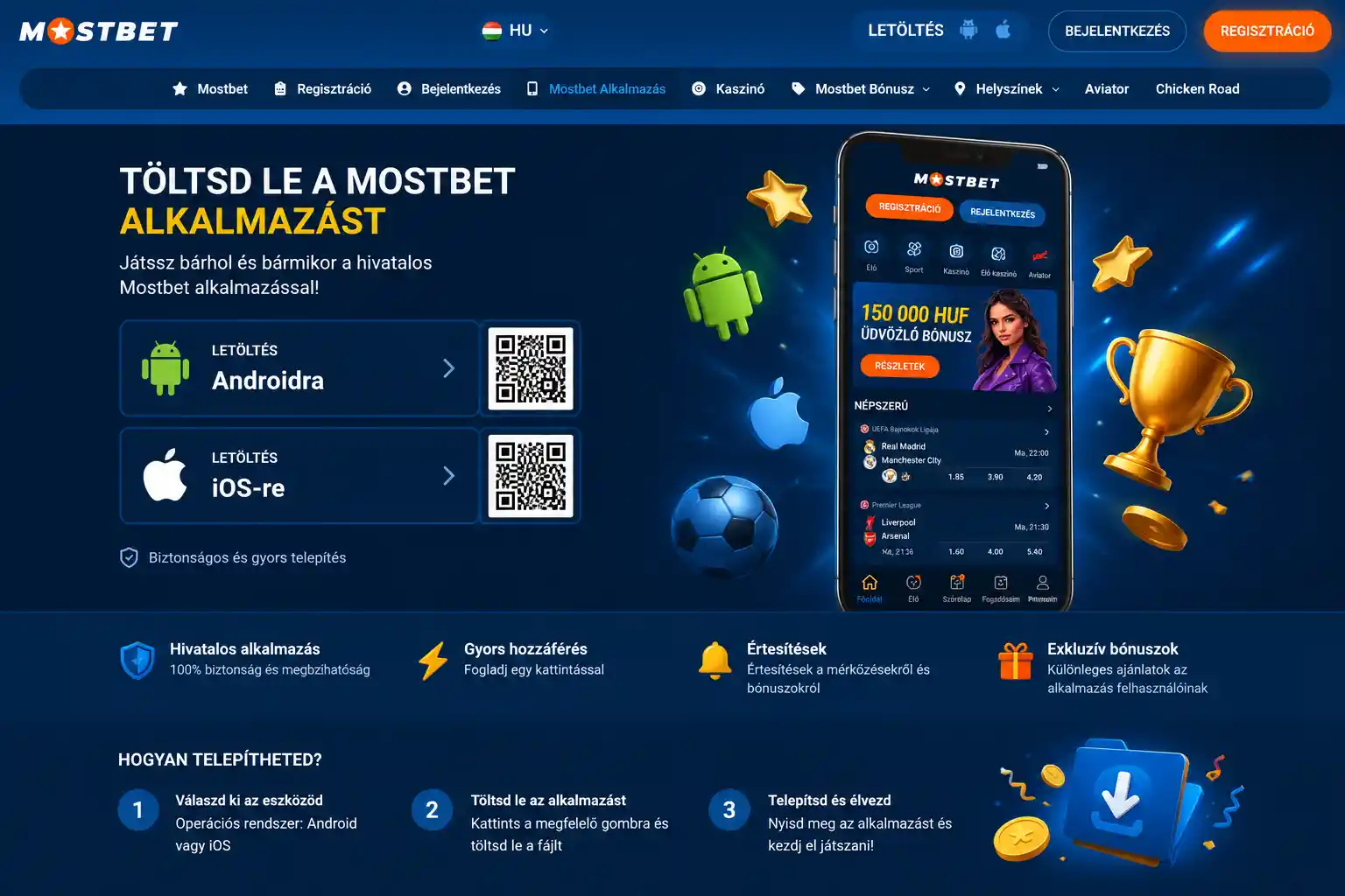 Mostbet weboldalának letöltési szekciója